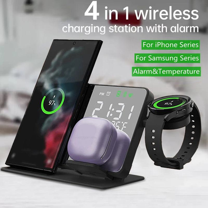 Watches Smartwatch Samsung - Cargador inalámbrico despertador soporte rápido 4