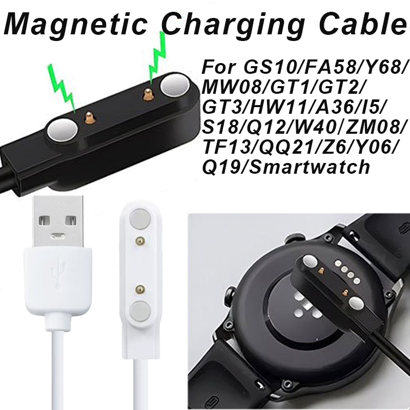 Watch Smart Y68 - Cable cargador de reloj inteligente magnético