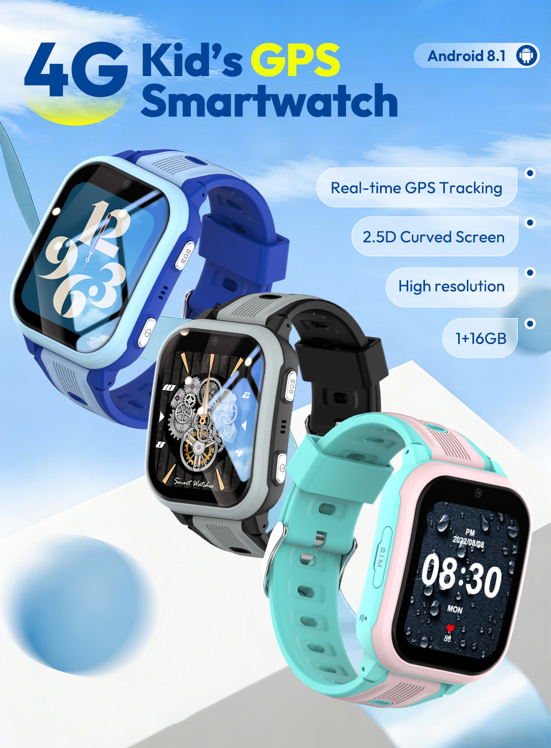 Smartwatch Watches Gift For Boys - Reloj Inteligente KT41 - Reloj Telefónico
