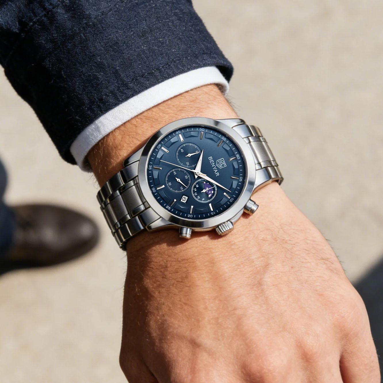 BENYAR Reloj cronógrafo para h - Smartwatch Watches Gift For Men reseña y precio