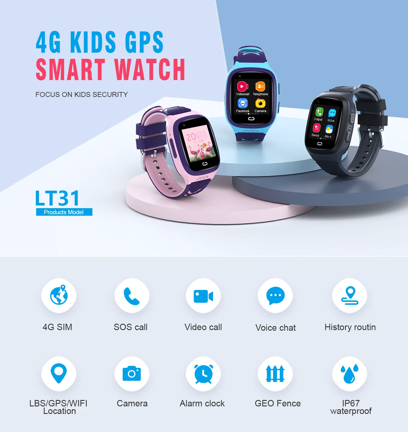 Reloj inteligente 4G para niño - Smartwatch Watches Price reseña y precio