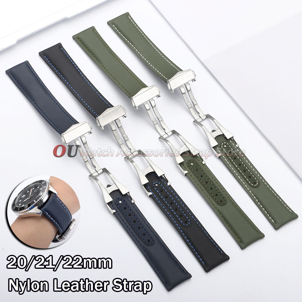 Correa de reloj de nailon y cu - Omega Watch Seamaster reseña y precio