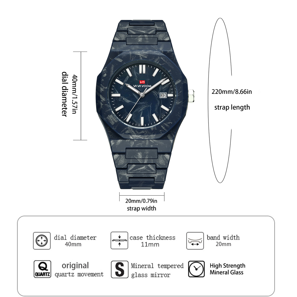 VA VA VOOM relojes para hombre - Smartwatch Military Watches For Men reseña y precio
