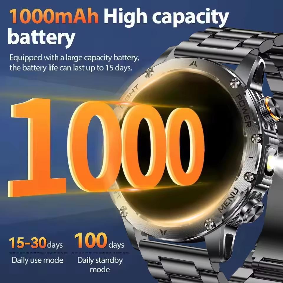 2025New militar al aire libre  - Smartwatch Military Watches For Men reseña y precio